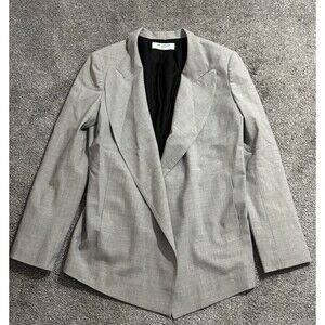 MM. Lafleur Light Grey Wool Blend Open Front Blazer Jacket‎ Women’s Medium